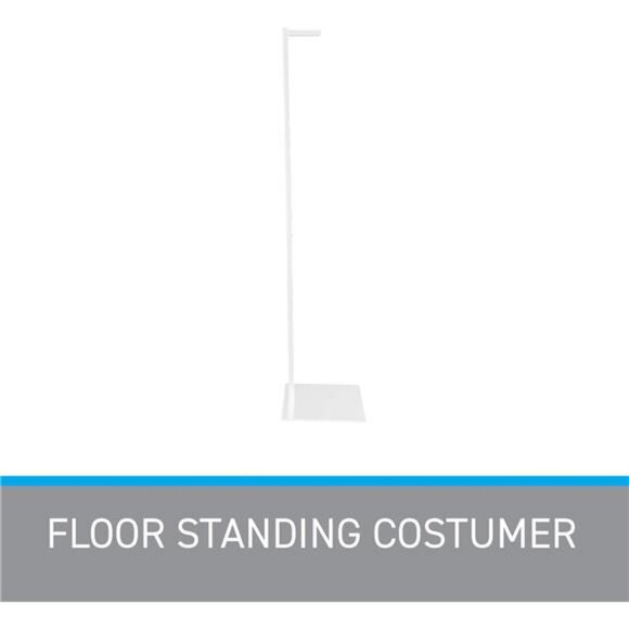 Adjustable White Costumer Stand – Single Arm Clothes Rack - Retail Clothing - Picture 6 of 8